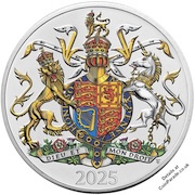 2025 Coat of Arms of His Majesty King Charles III £5 BU Colour
